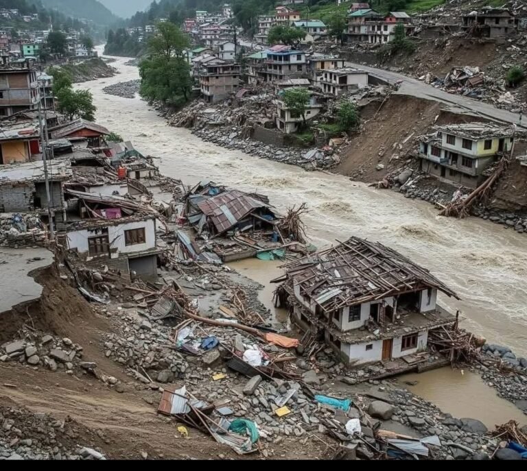 उत्तराखंड के धाराली में बादल फटा, 34 सेकंड में तबाह हुआ पूरा गांव